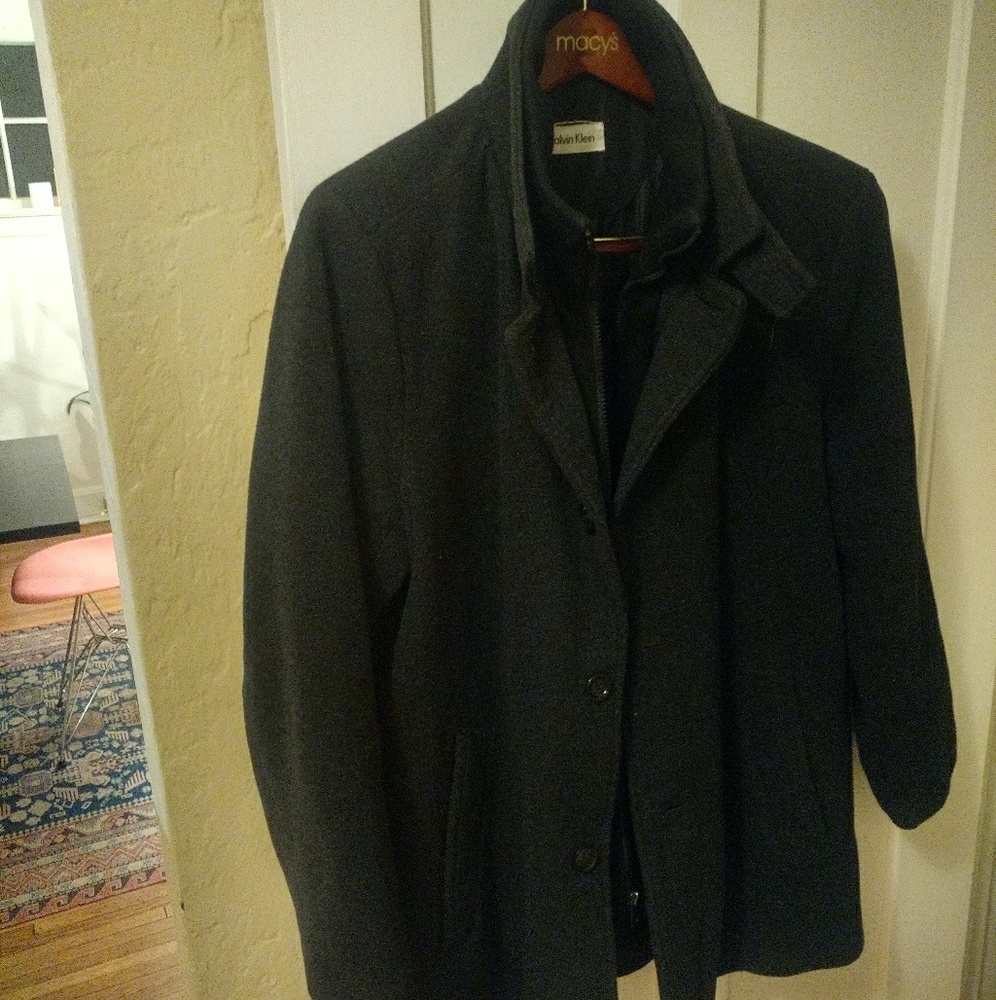 Calvin Klein wool blend coat 42R